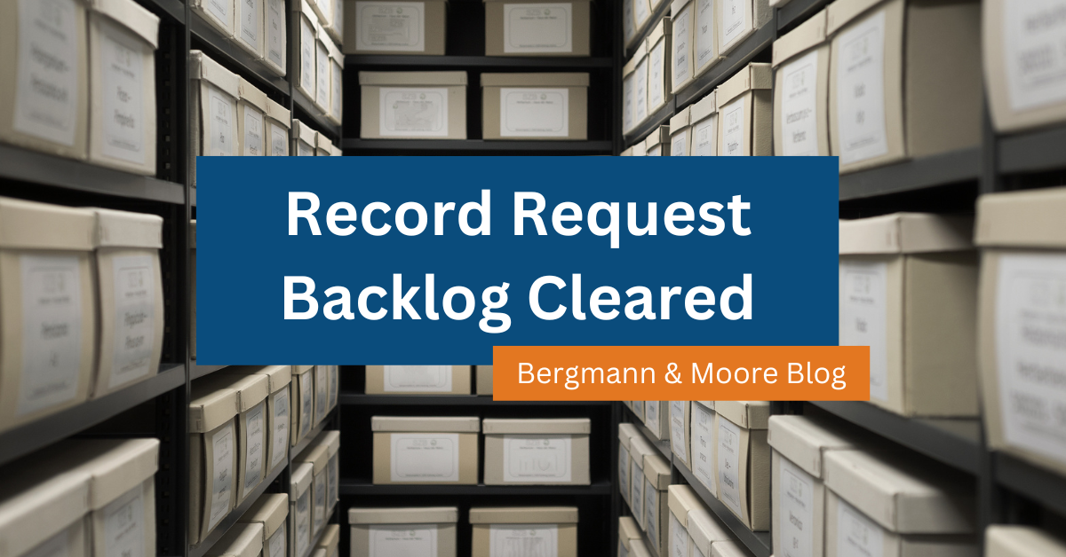 Record request backlog cleared